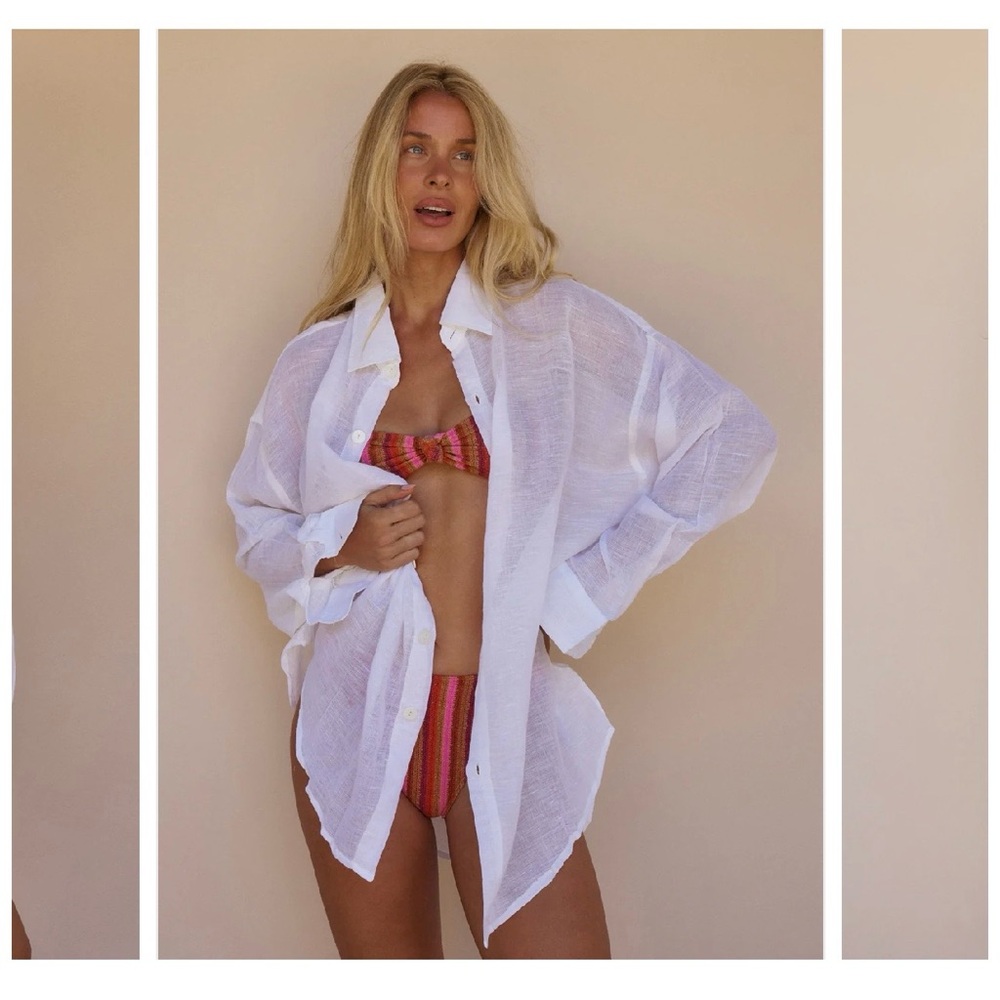 Tan Lines White Swim Cover-Up